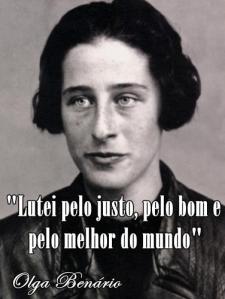 Foto da Olga Benário Prestes com uma frase dela